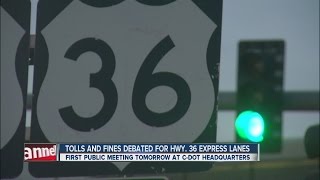 Tolls and fines debated for Hwy 36 express lanes