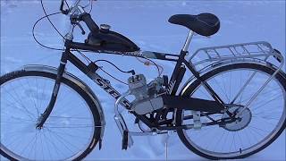Веломотор 80 на велосипеде 28