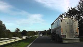 preview picture of video 'Driving On The N12 E50 From Locménard, Grâces To Plérin, Brittany, France 24th October 2013'