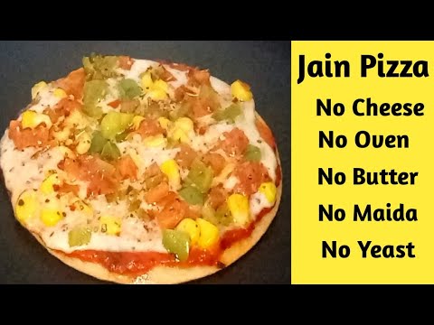 No Cheese, No Mayo, No Maida, No Butter & No oven Jain Pizza | Jain Pizza Recipe | My Jain Recipe