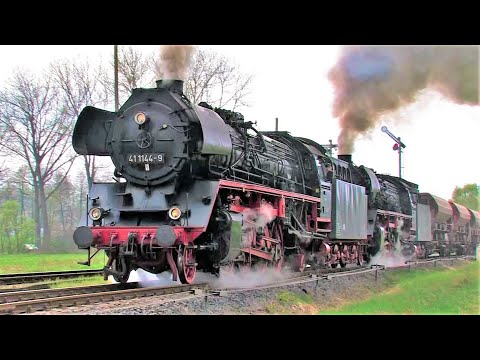 Earthquake in the Werra Valley | Steam locomotives 41 1144 and 41 1150 haul heaviest gravel trains