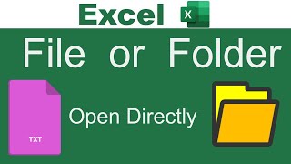 Open Any File or Folder Directly From Excel