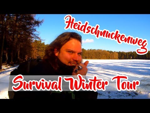 SURVIVAL WINTER TOUR - Heidschnuckenweg Teil 1| Trekking Bushcraft Survival wandern Camping