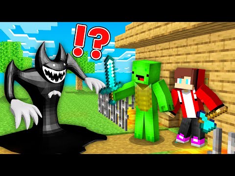 JJ & Mikey Minecraft - Scary Demon attack us in Security House in minecraft challenge JJ and Mikey