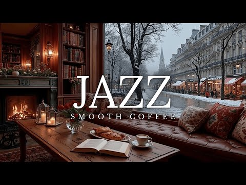 Entspannende Kaffeehaus-Atmosphäre | Schnee-Café Piano Smooth Jazz