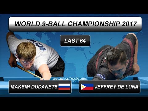 Maksim Dudanets - Jeffrey De Luna | World 9-BALL Championship 2017 | Last 64