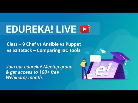 Class 9 DevOps Training | Chef vs Puppet vs Ansible vs SaltStack Comparing IaC Tools | Edureka