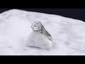 video - Simple Tree Branch Engagement Ring With Cushion Diamond