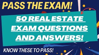 Real Estate Exam 2024 - Pass Your Real Estate Exam With These 50 Questions And Answers!