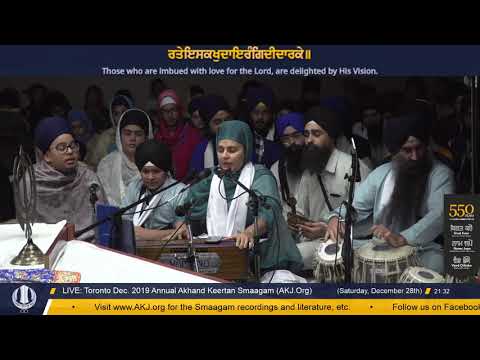 063 Toronto Dec. 2019 Raensabaayee Keertan - Bibi Mandeep Kaur Jee Springdale