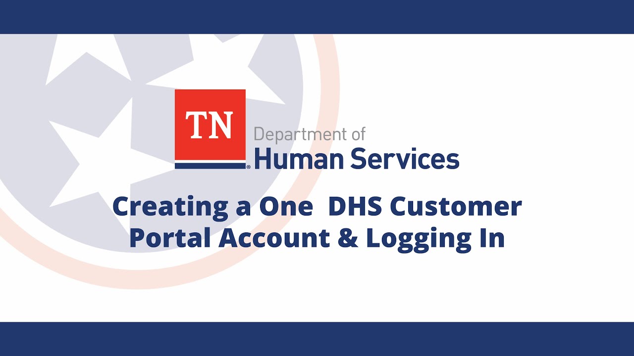 TDHS One DHS Customer Portal account and login video thumbnail