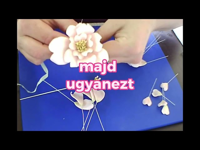 Így készíts ! 1.rész -Egyedi cukorvirág vadrózsa Cukorvirágok Világa