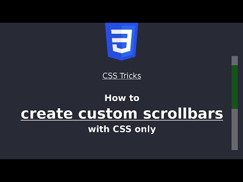 How to create custom scrollbars with CSS only