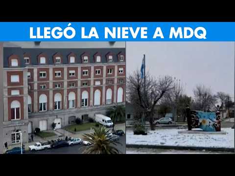 Un fenómeno histórico: Mar del Plata amaneció cubierta de nieve