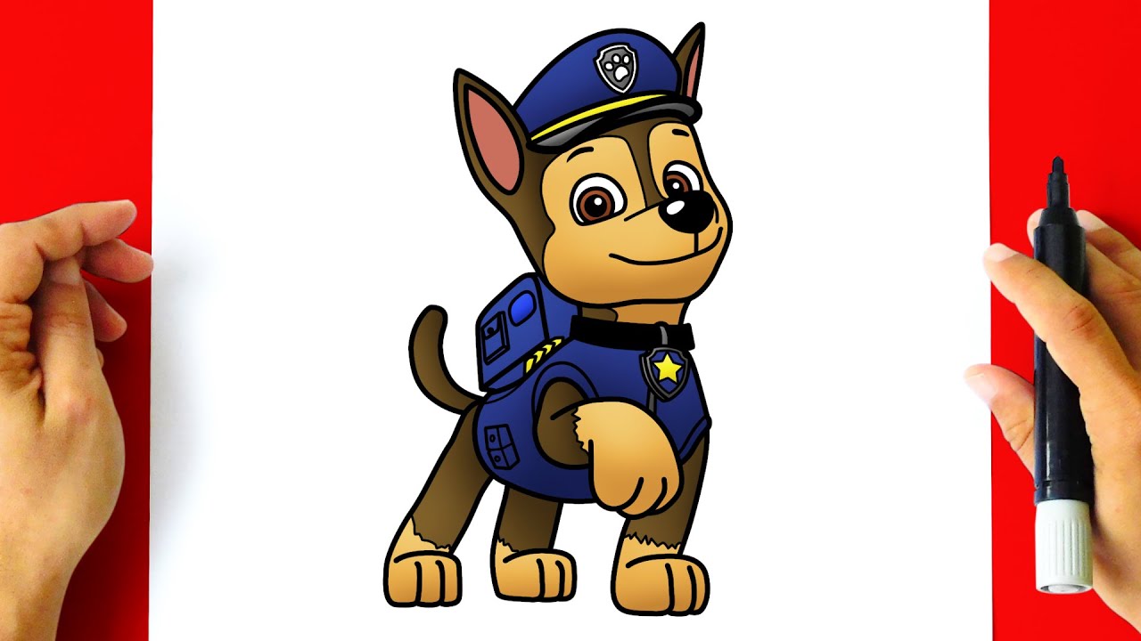 Como DESENHAR o CHASE da Patrulha Canina - Como DIBUJAR a CHASE de La Patrulla Canina