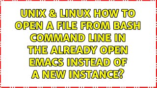 How to open a file from bash command line in the already open Emacs instead of a new instance?