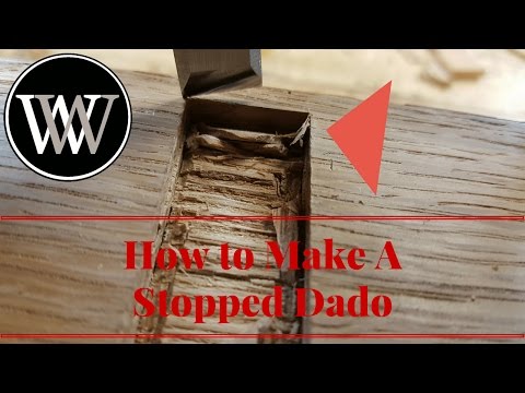How To Make a Stopped Dado With Just Hand Tools - Woodworking Joint