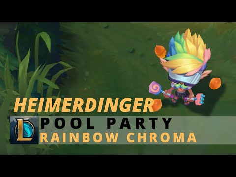 Pool Party Heimerdinger Rainbow Chroma - League Of Legends