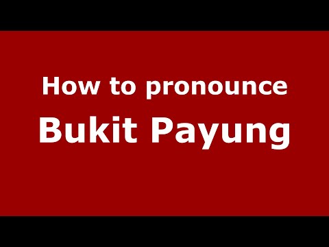 How do you say Bukit Payung in Malaysia (Malay)? - PronounceNames.com