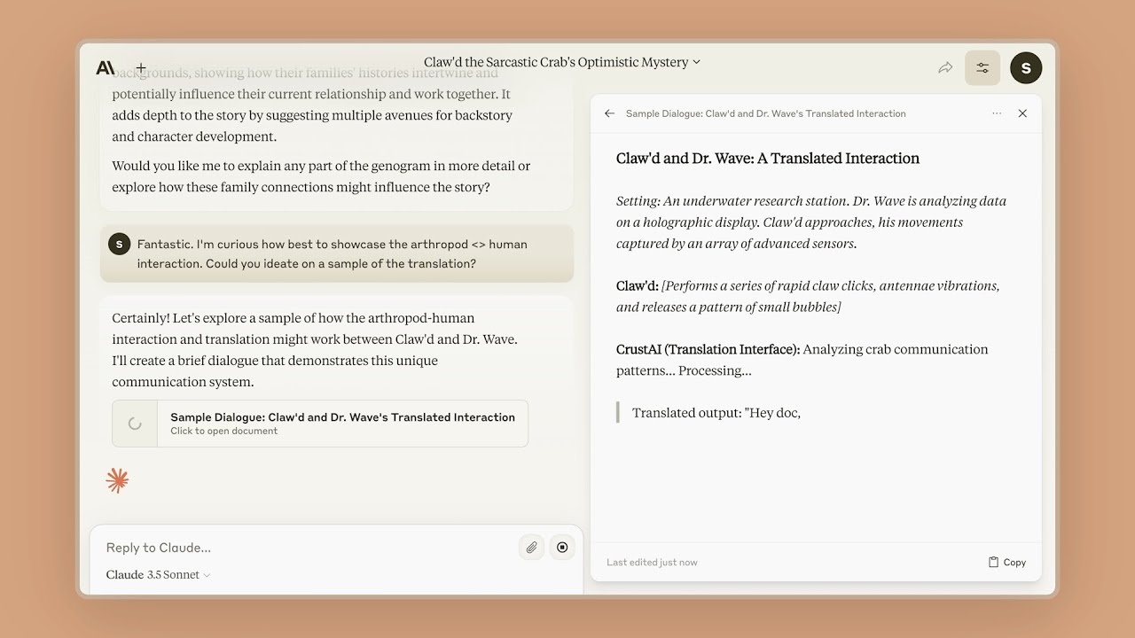Claude 3.5 Sonnet as a writing partner