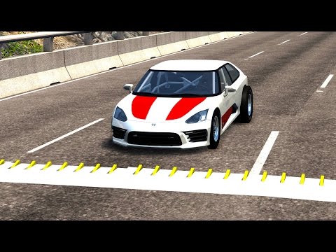 Spike Strip High Speed Crashes #3 – BeamNG Drive