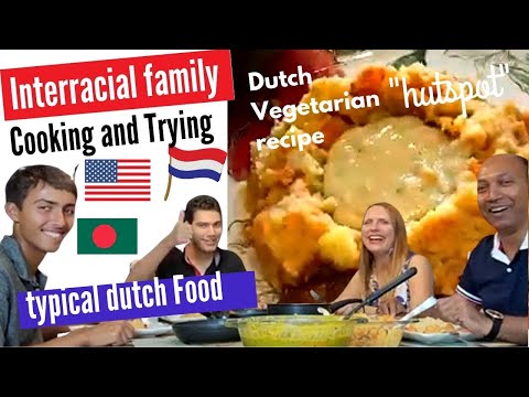 Interracial family trying Dutch food | Dutch wife surprises Bangladeshi husband 😃|🥣 hutspot recipe