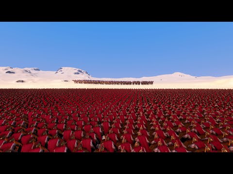 200 T - Rex Vs 20,000 Spartans Ultimate Epic Battle Simulator UEBS