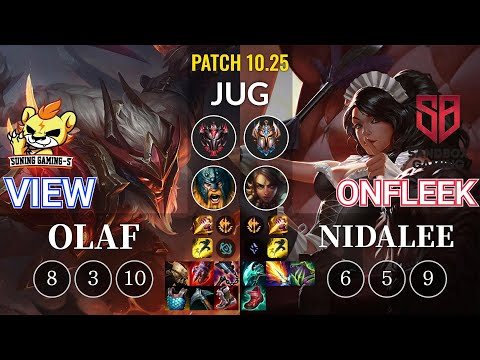 SG-S View Olaf vs SB OnFleek Nidalee Jungle - KR Patch 10.25