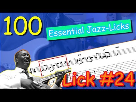 100 essential jazz-licks - lick #24 (guitar lesson with tablature)