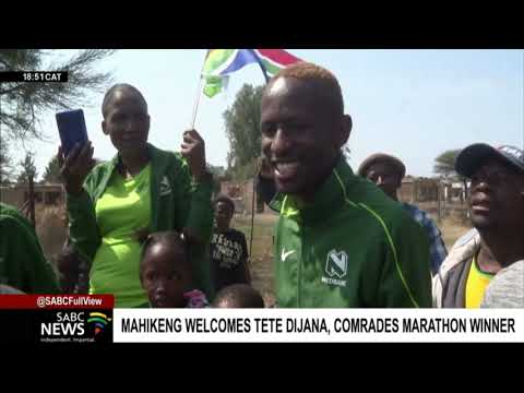 Mahikeng welcomes Comrades Marathon 2022 winner Tete Dijana