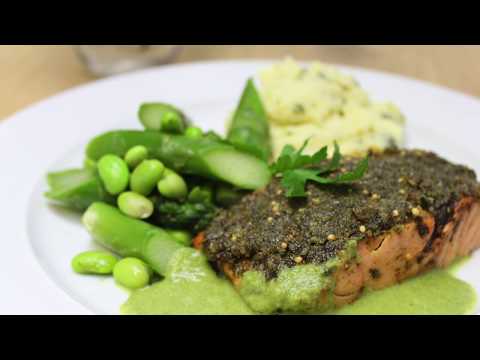 Recette Saumon en croûte d’herbes