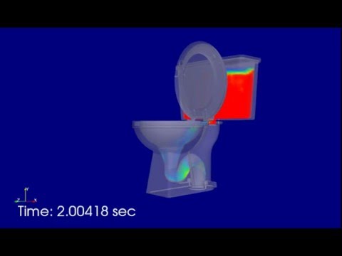 Bathroom Toilet CFD Simulation using OpenFOAM