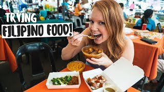 Americans Try FILIPINO FOOD! Kare Kare, Lechon, Kaldereta and Binagoongan! 🍴