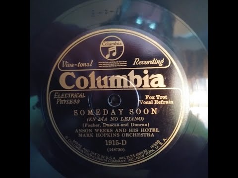 ANSON WEEKS and his Hotel Mark Hopkins Orch – SOME DAY SOON – Col 1915 D