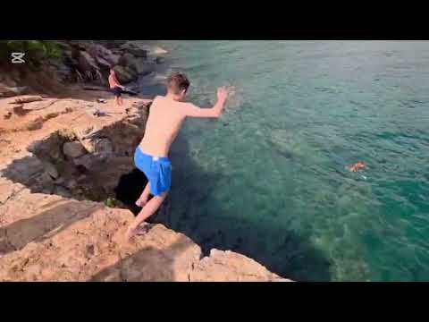 Budva Skok sa 16 metara!🚀  hrabrost na steni💥 Neverovatni skokovi!🔥 Mogren 2  Spektakl u moru🙌