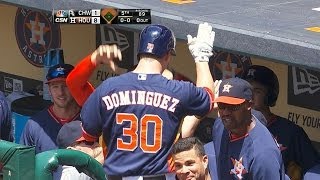 Dominguez crushes a two-run blast to left