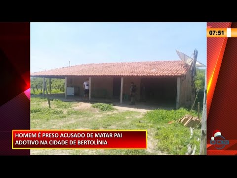 Homem é preso por assassinar pai adotivo na cidade de Bertolínia 07 12 2020