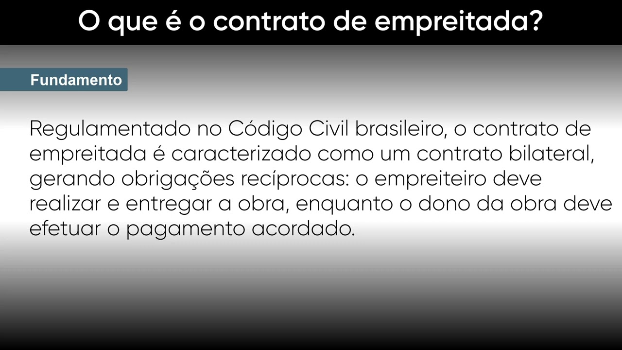 O que é o contrato de empreitada? Conceito, Fundamento e Exemplos