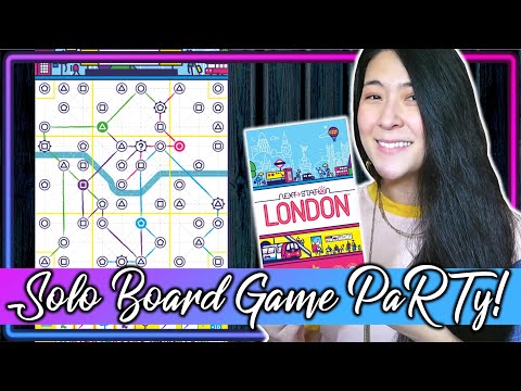 Next Station London 🚇 | Solo Board Game PaRTy!!! (Playthrough and Review/ Tutorial, yup!) 🎉