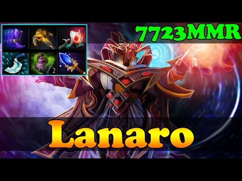 Dota 2 - Lanaro 7723 MMR Plays Invoker Vol 1 - Ranked Match Gameplay!
