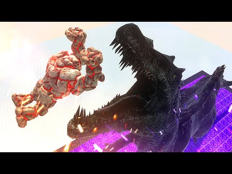 Godzilla Eats Feeds Slow Motion - Animal Revolt Battle Simulator #46