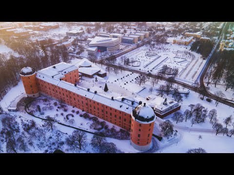 Uppsala, Sweden in Winter (By Drone in 4K)