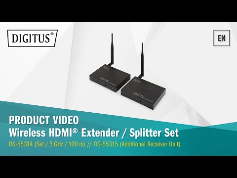 DIGITUS Receiver unit for Wireless HDMI® / Splitter Extender Set, 80 m video