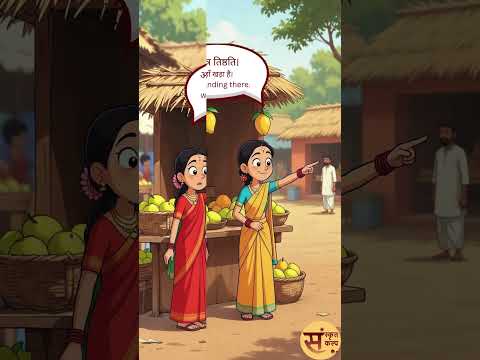 Buying fruits | फल-क्रयणम् (फलों की खरीदारी) Sanskrit Story - 96 | Sanskrit Kalp