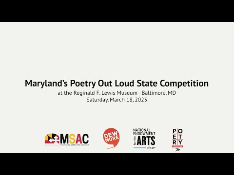 Maryland’s 2023 Poetry Out Loud State Competition