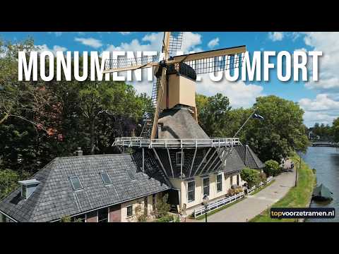 Molen Het Haantje in Weesp: Monumentale molen tochtvrij met verticale schuifvoorzetramen