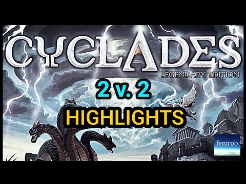 Cyclades: Legendary Edition Board Game | Teams: 2 vs. 2 (Gameplay Highlights)