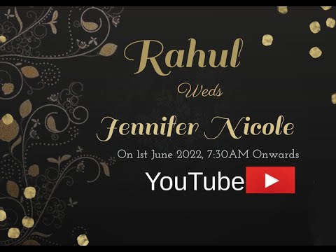 Rahul weds Jennifer Nicole