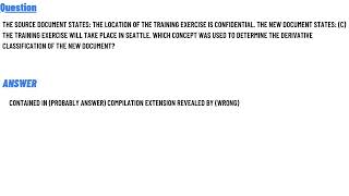 Which concept was used to determine the derivative classification of the new document