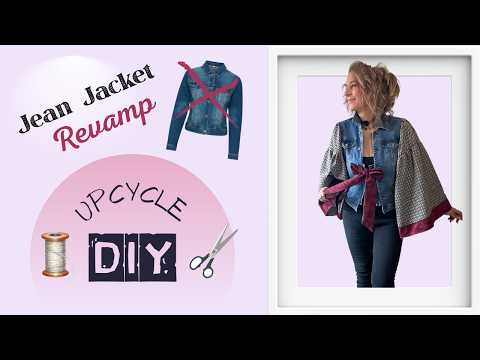 Upcycle Your Denim Jacket ✂️ Billowy Sleeves + Creative Embellishments + Easy Size Adjustment DIY